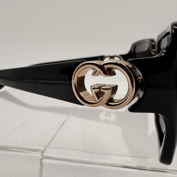 Gucci Black and Gold Sunglasses Luxury Eyewear #5. Offer - Picture 10 of 14